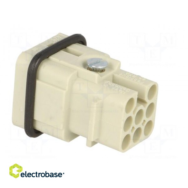 Connector: HDC | contact insert | male | Han® D | PIN: 8 | size 3A | 10A image 4