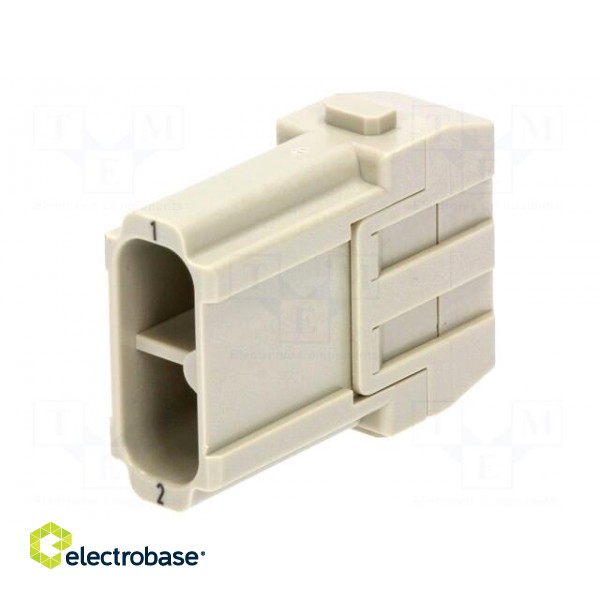 Connector: rectangular | module | male | Han Modular 40A | PIN: 2 | 40A фото 1