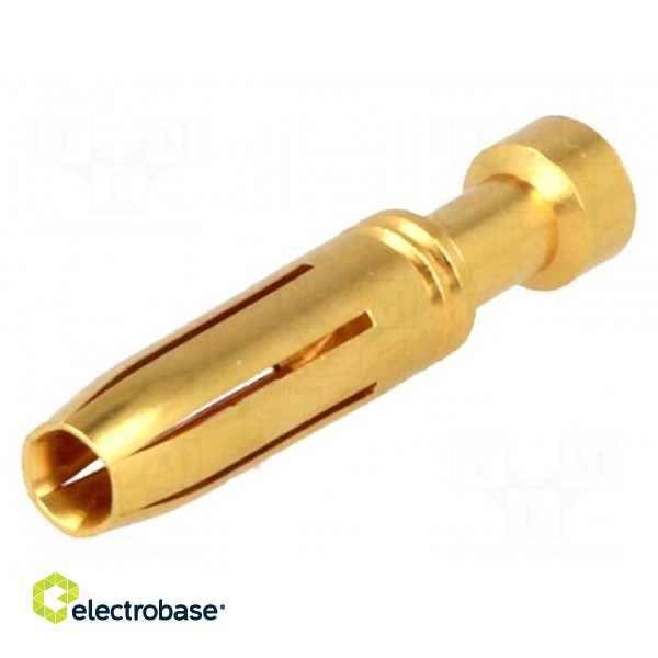 Contact | female | copper alloy | gold-plated | 1.5mm2 | 16AWG | crimped image 1
