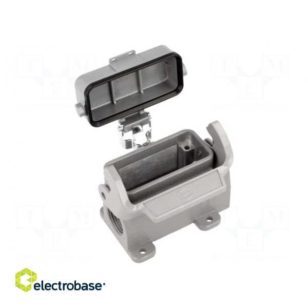 Enclosure: for Han connectors | Han A | size 10A | with latch | M20 image 1