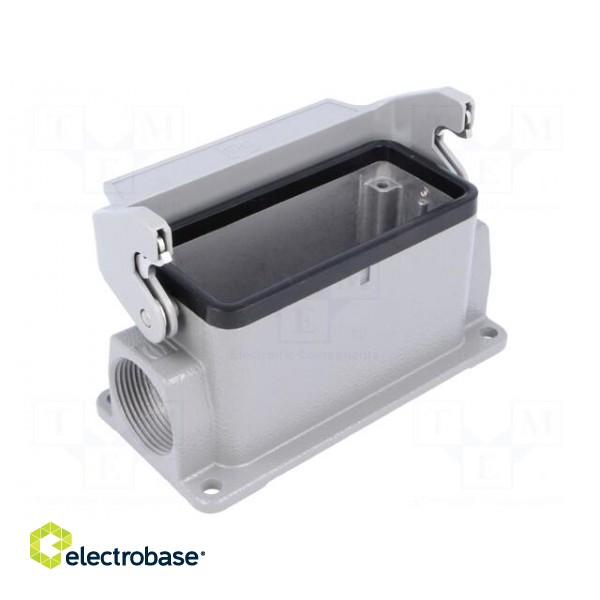 Enclosure: for Han connectors | Han | size 16B | for panel mounting image 1