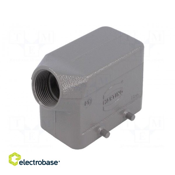 Enclosure: for HDC connectors | Han B | size 10B | for cable | angled image 1