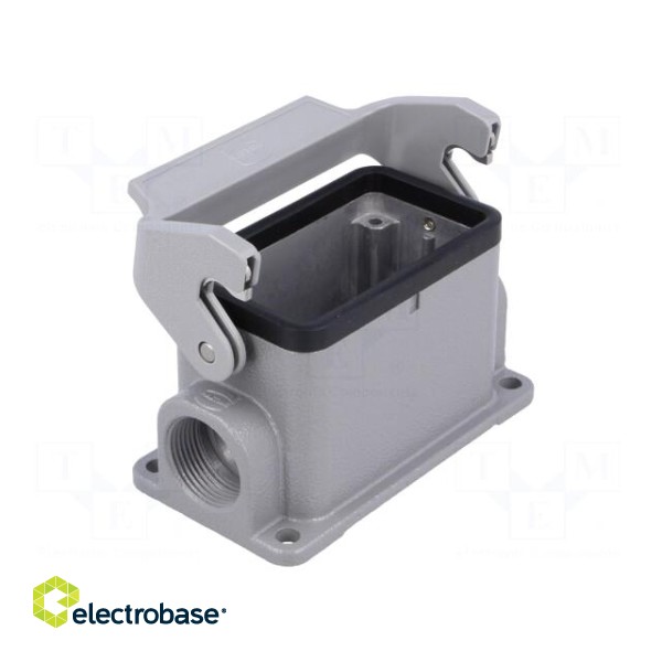 Enclosure: for HDC connectors | Han® B | size 10B | with latch | PG16 image 1