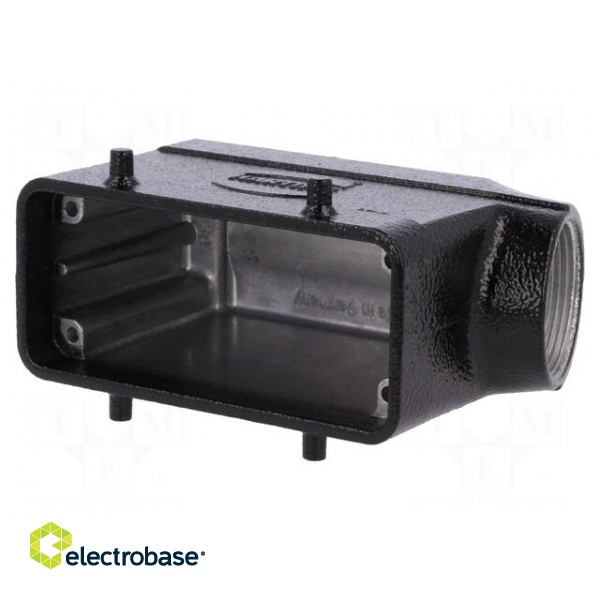 Enclosure: for HDC connectors | Han | size 16B | for cable | angled paveikslėlis 1