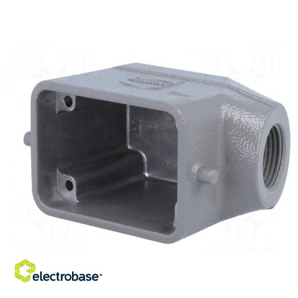 Enclosure: for HDC connectors | Han® B | size 6B | for cable | angled image 2