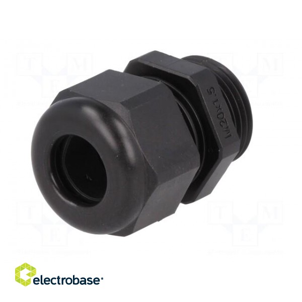 Gland | M20 | IP68 | 6÷12mm | Mat: thermoplastic | black image 2