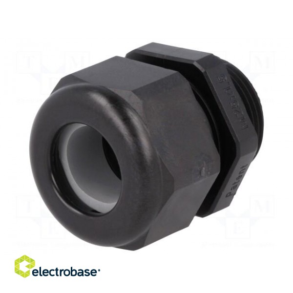 Gland | M25 | IP68 | 9÷16mm | Mat: thermoplastic | black image 1