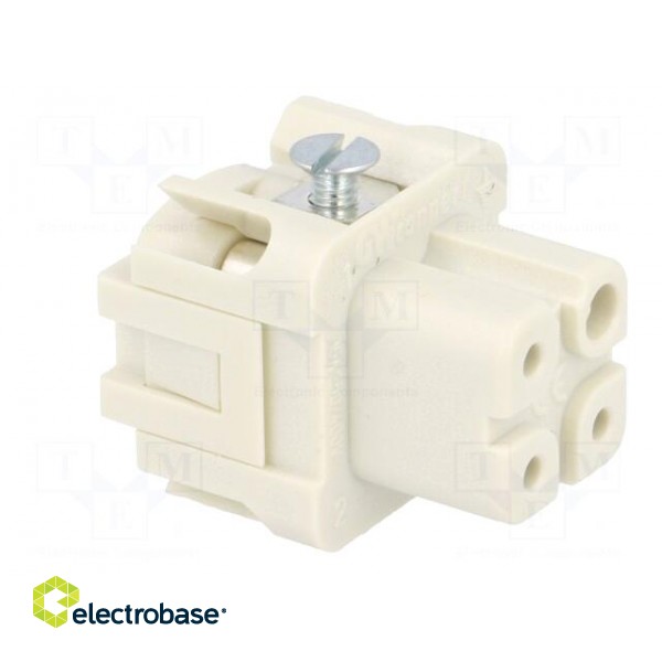 Connector: HDC | contact insert | female | S-A | PIN: 4 | 3+PE | size 3A paveikslėlis 8