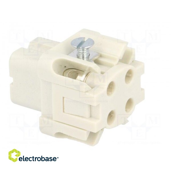 Connector: HDC | contact insert | female | S-A | PIN: 4 | 3+PE | size 3A paveikslėlis 4