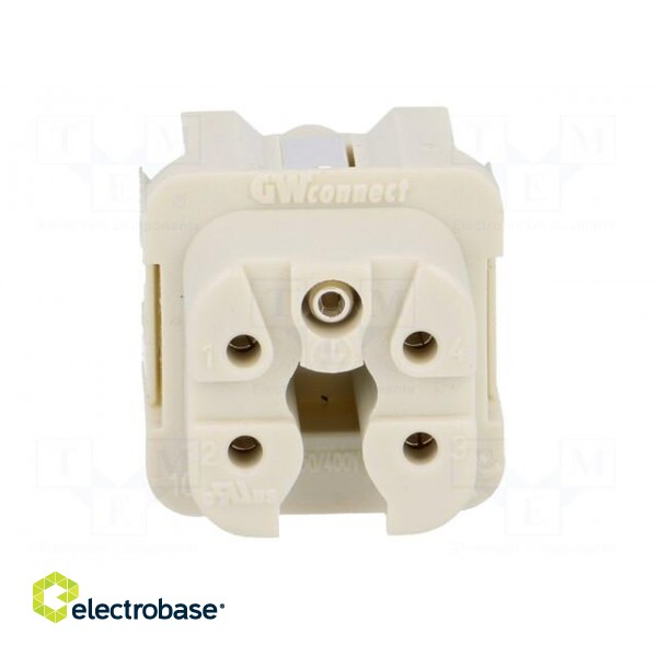 Connector: HDC | contact insert | female | S-A | PIN: 5 | 4+PE | size 3A фото 9