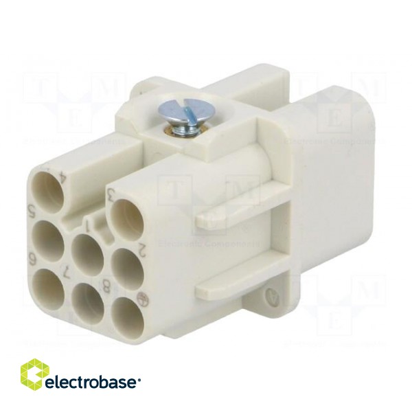 Connector: HDC | contact insert | female | S-D,S-D7 | PIN: 8 | 7+PE | 10A image 6