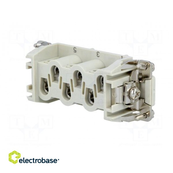 Connector: HDC | contact insert | female | S-HSB | PIN: 6 | 6+PE | 35A фото 6