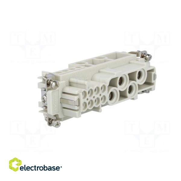 Connector: HDC | contact insert | female | S-K | 4+8+PE | size 24B | 500V image 8