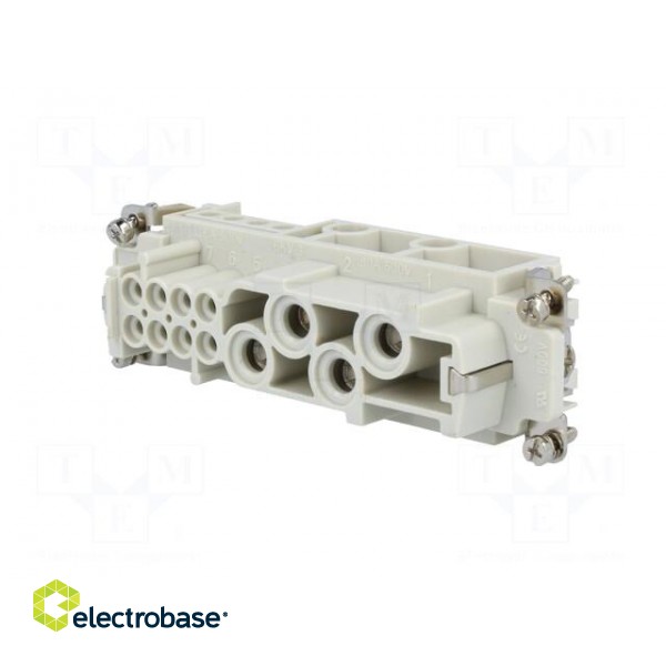 Connector: HDC | contact insert | female | S-K | 4+8+PE | size 24B | 500V фото 2