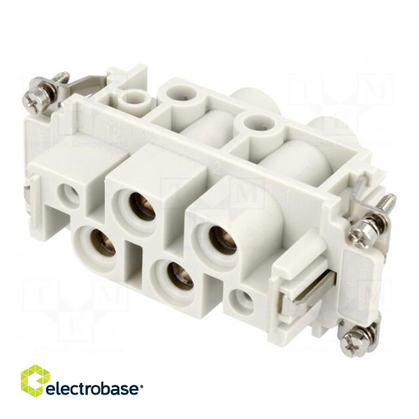 Connector: HDC | contact insert | female | S-K | PIN: 4 | 4+PE | size 16B фото 1