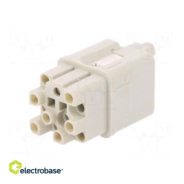Connector: HDC | contact insert | female | S-Q12/0 | PIN: 13 | 12+PE image 2