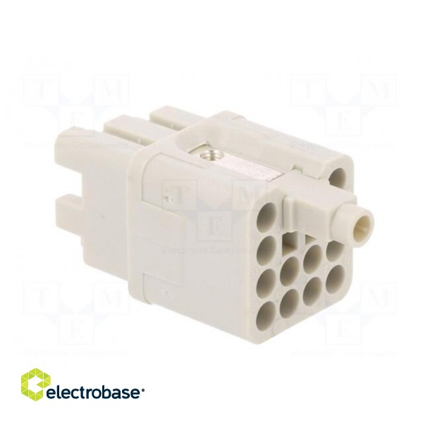 Connector: HDC | contact insert | female | S-Q12/0 | PIN: 13 | 12+PE image 4