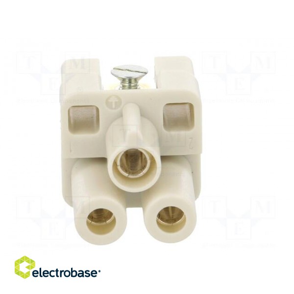 Connector: HDC | contact insert | female | S-Q2/0 | PIN: 3 | 2+PE | 40A фото 9