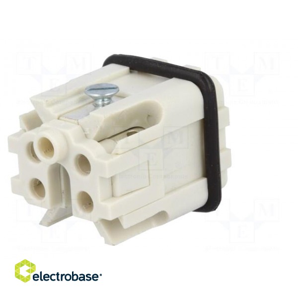 Connector: HDC | contact insert | male | S-A | PIN: 5 | 4+PE | size 3A image 6