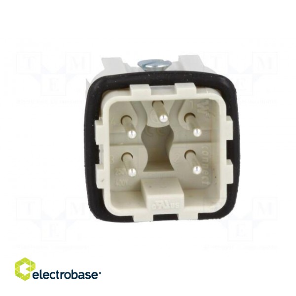 Connector: HDC | contact insert | male | S-A | PIN: 5 | 4+PE | size 3A image 9