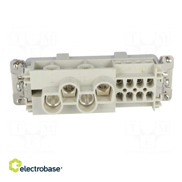 Connector: HDC | contact insert | male | S-K | PIN: 12(4+8) | 4+8+PE image 5