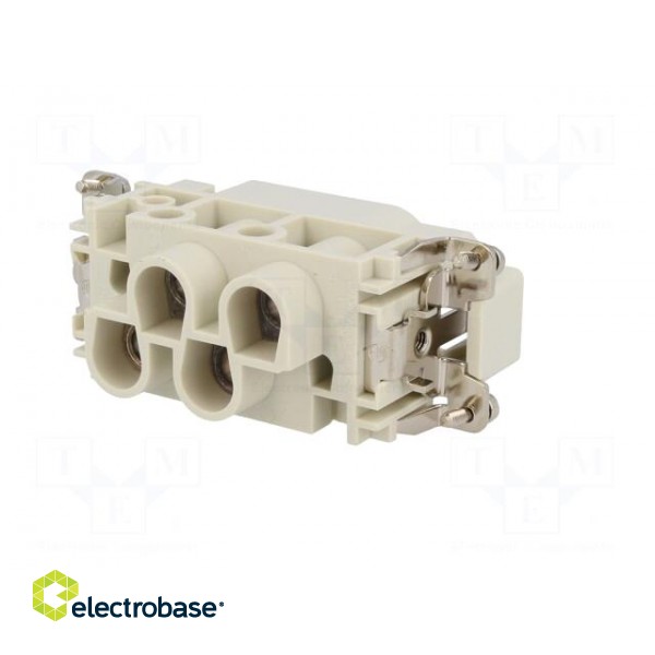 Connector: HDC | contact insert | male | S-K | PIN: 4 | 4+PE | size 16B фото 6