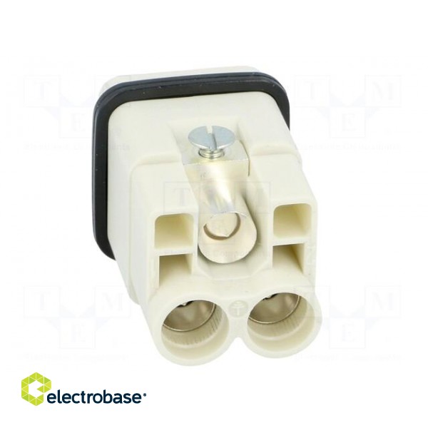 Connector: HDC | contact insert | male | S-Q2/0 | PIN: 3 | 2+PE | size 3A image 5