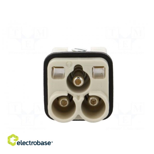 Connector: HDC | contact insert | male | S-Q2/0 | PIN: 3 | 2+PE | size 3A image 8
