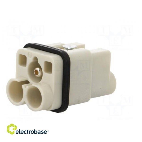 Connector: HDC | contact insert | male | S-Q2/0 | PIN: 3 | 2+PE | size 3A image 9