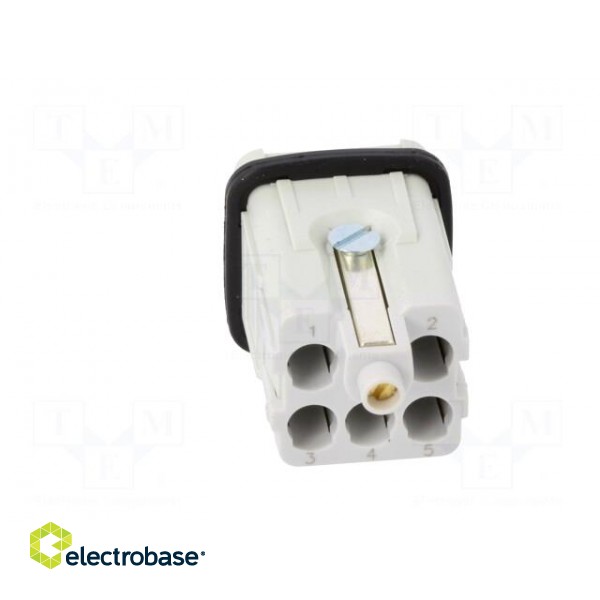 Connector: HDC | contact insert | male | S-QD5/0 | PIN: 6 | 5+PE | size 3A image 5