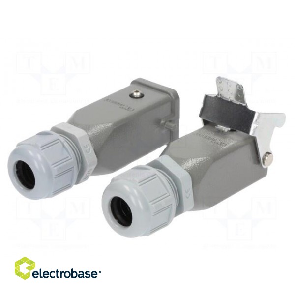 Connector: HDC | male + female | PIN: 4 | 3+PE | size 3A | for cable фото 6