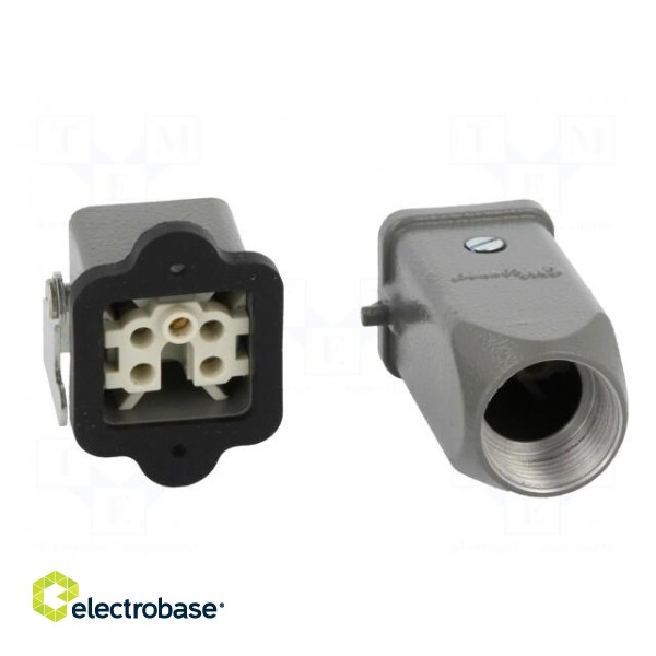 Connector: HDC | male + female | S-A | PIN: 5 | 4+PE | size 3A | straight image 1