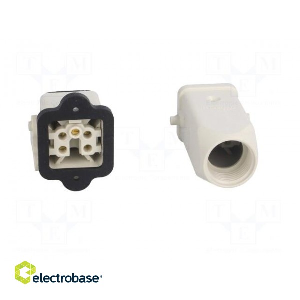 Connector: HDC | male + female | S-A | PIN: 5 | 4+PE | size 3A | straight image 5