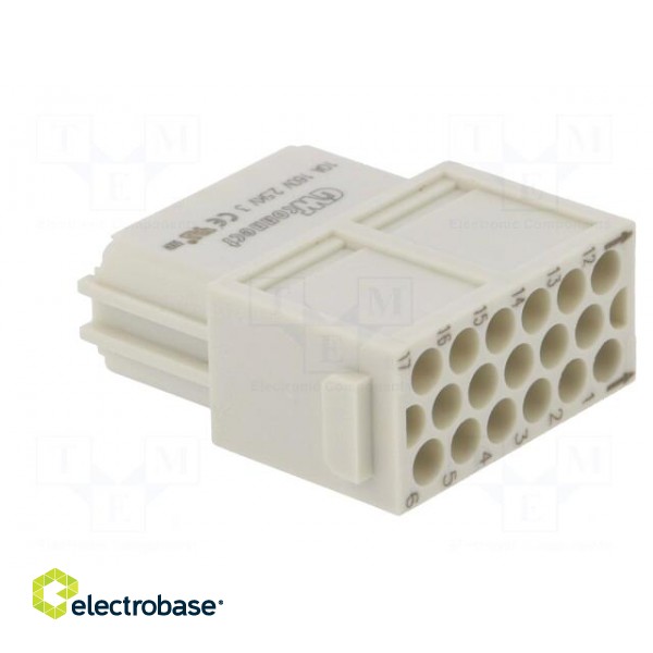 Connector: HDC | module | female | S-M10/17 | PIN: 17 | w/o contacts image 4
