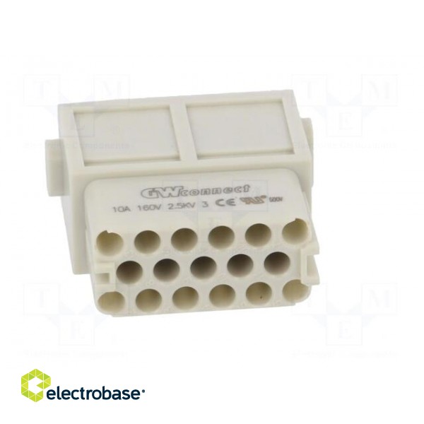 Connector: HDC | module | female | S-M10/17 | PIN: 17 | w/o contacts image 9