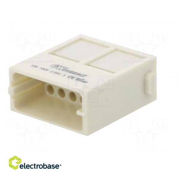 Connector: HDC | module | male | S-M10/17 | PIN: 17 | w/o contacts | 10A image 2
