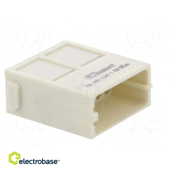 Connector: HDC | module | male | S-M10/17 | PIN: 17 | w/o contacts | 10A image 8