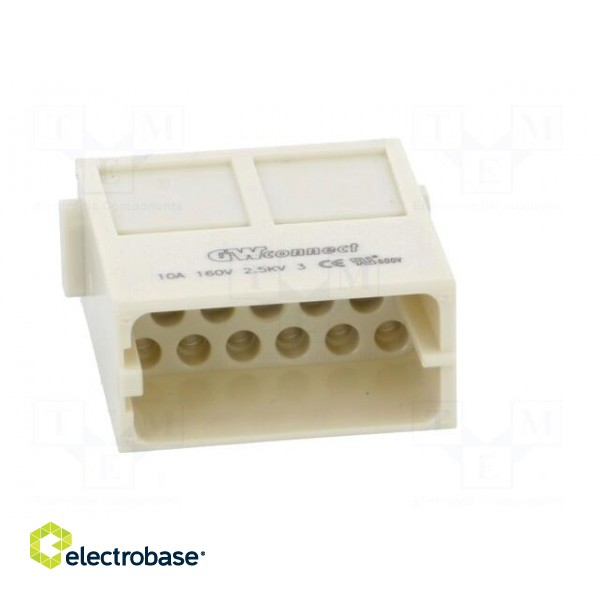 Connector: HDC | module | male | S-M10/17 | PIN: 17 | w/o contacts | 10A фото 9