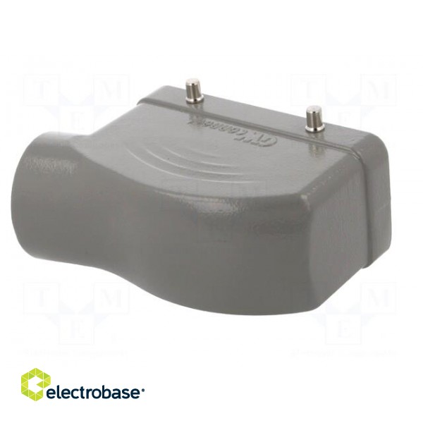 Enclosure: for HDC connectors | size 16B | for cable | angled | metal image 6