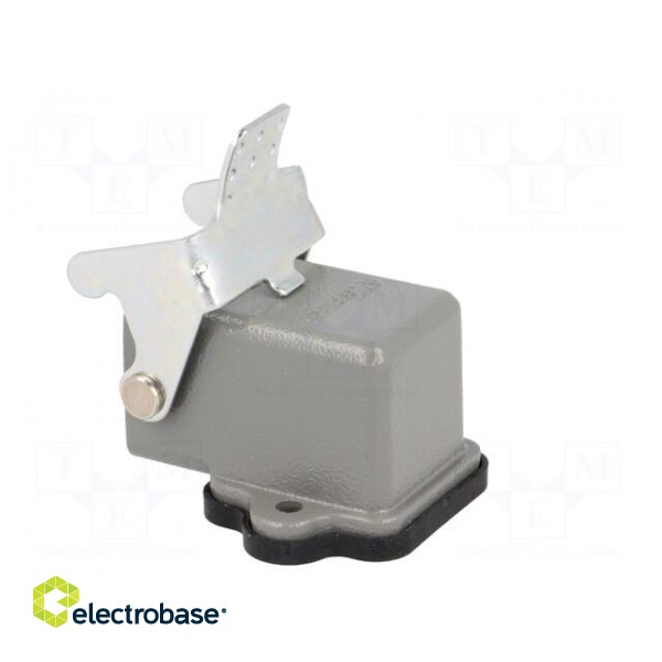 Enclosure: for HDC connectors | size 3A | with latch | angled | metal image 4