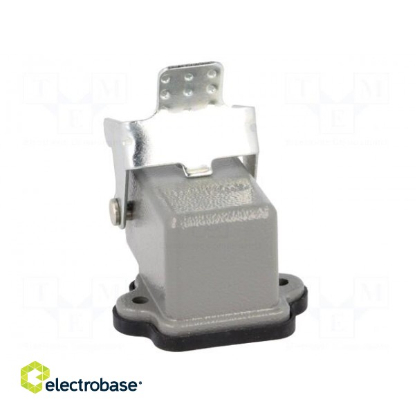 Enclosure: for HDC connectors | size 3A | with latch | angled | metal image 5
