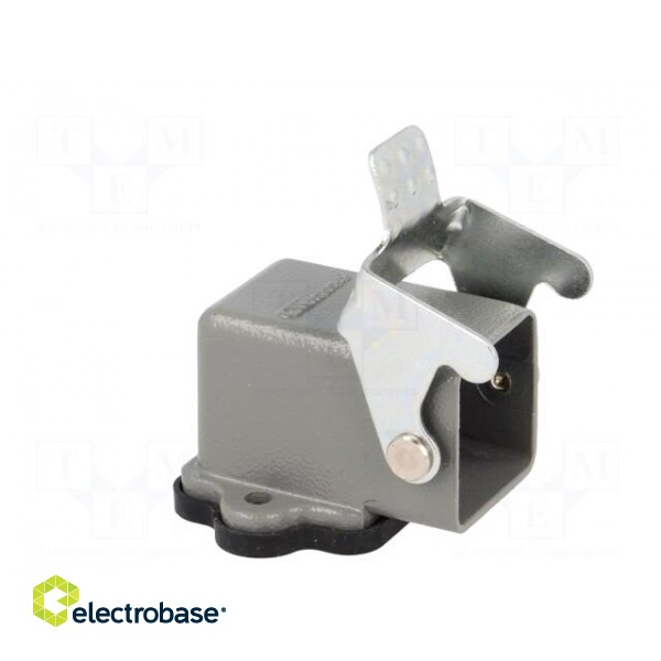 Enclosure: for HDC connectors | size 3A | with latch | angled | metal фото 8