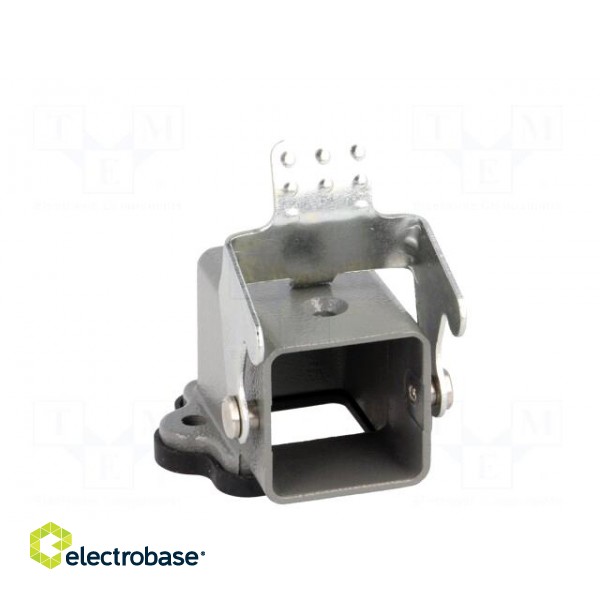 Enclosure: for HDC connectors | size 3A | with latch | angled | metal image 9