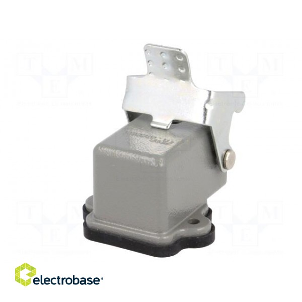 Enclosure: for HDC connectors | size 3A | with latch | angled | metal фото 6