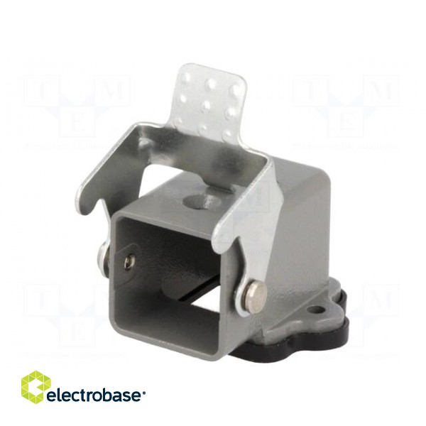 Enclosure: for HDC connectors | size 3A | with latch | angled | metal фото 1
