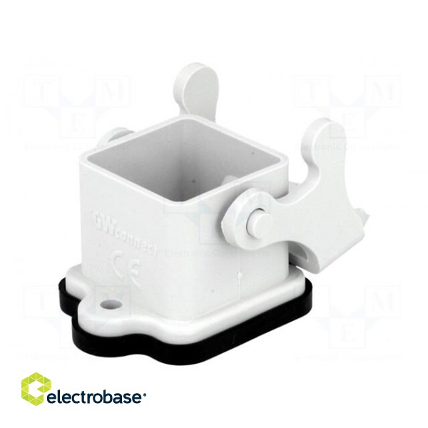 Enclosure: for HDC connectors | size 3A | with latch | straight image 1