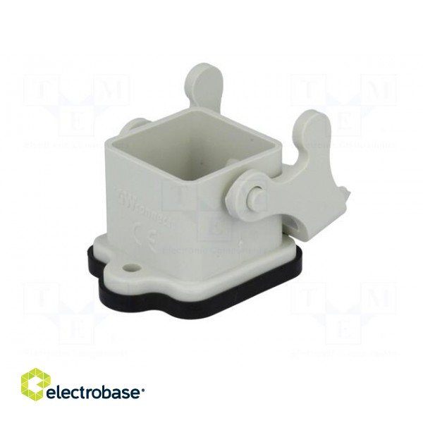 Enclosure: for HDC connectors | size 3A | with latch | straight фото 2