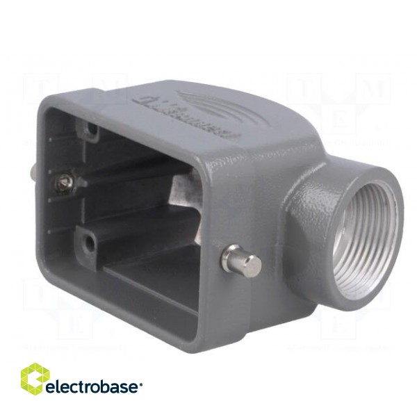 Enclosure: for HDC connectors | size 6B | for cable | angled | metal image 2