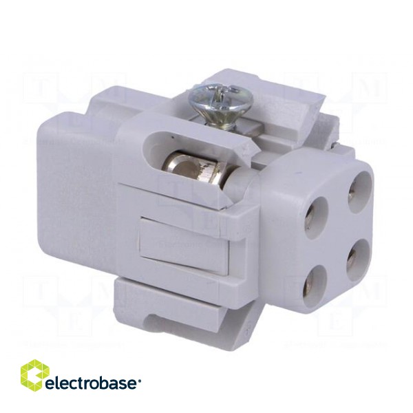 Connector: HDC | contact insert | female | CK | PIN: 4 | 3+PE | size 21.21 image 4