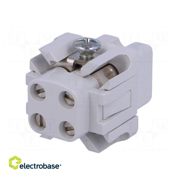 Connector: HDC | contact insert | female | CK | PIN: 4 | 3+PE | size 21.21 image 6